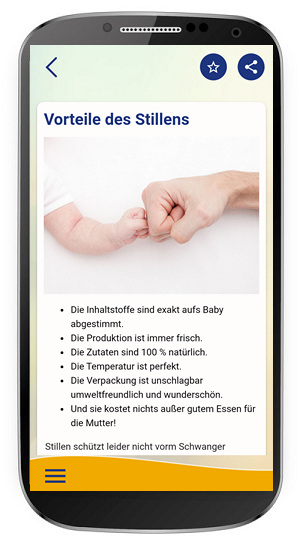 Screenshot App Baby & Essen
