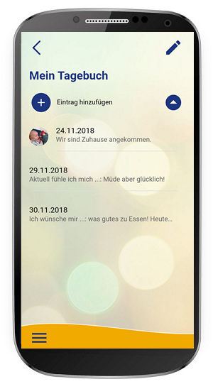 App Screenshot Tagebuch
